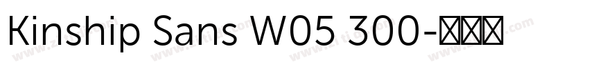 Kinship Sans W05 300字体转换 Kinship Sans W05 300字体转换